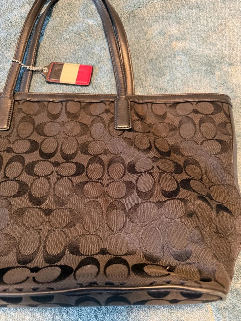 Coach Signature Canvas‎ Tote Bag in Black